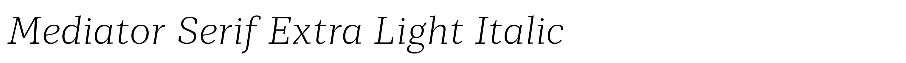 Mediator Serif Extra Light Italic